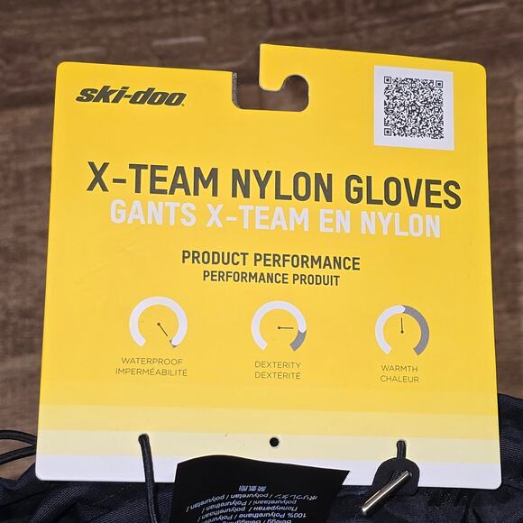 Ski-Doo X Team Nylon Gloves Product Performance Mens Charcoal Gray Black Size L - Picture 3 of 3